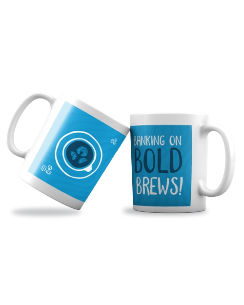 Baking on Bold Brews Sublimation Mug - White